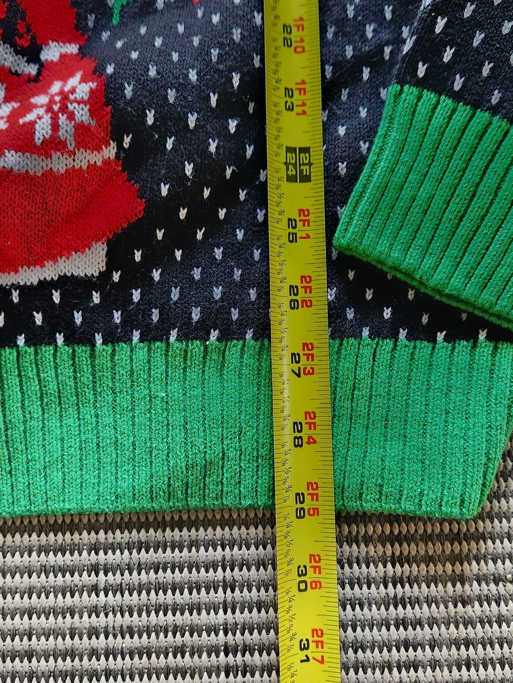 Ugly Christmas Sweater Men's XXL Cow Santa Hat Moo Moo Moo Knit Holiday Party 2